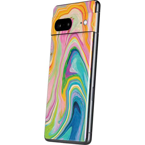 Rainbow Marble by Etta Vee Pixel Skins